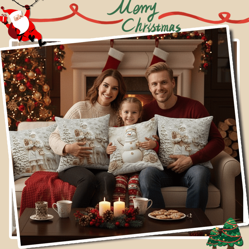 🎅🎁 Festive Christmas Cushion Cover