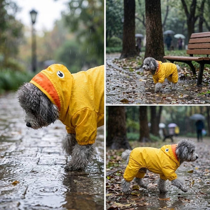 Yellow Duck Pet Raincoat