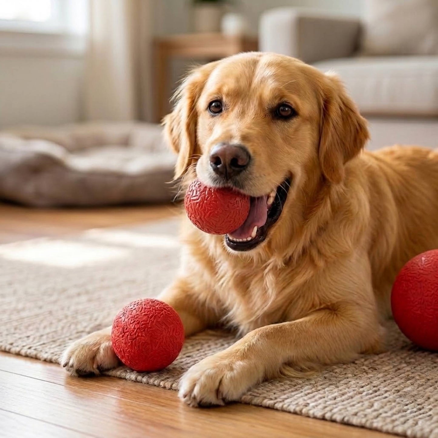 Solid Rubber Bite Resistant Dog Ball
