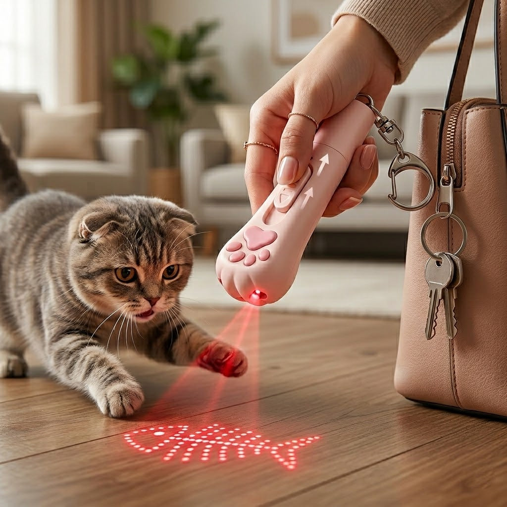 Adorable paw-shaped rechargeable laser cat pointer
