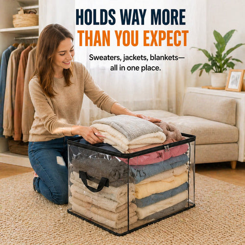 📦Clear Heavy-Duty Storage Bag –Tidy Your Home in Minutes With This Clear Storage Bag