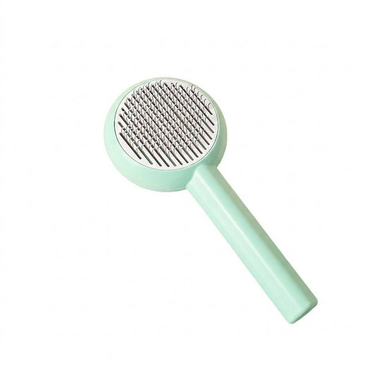 Floral One-Click Pet Grooming Brush