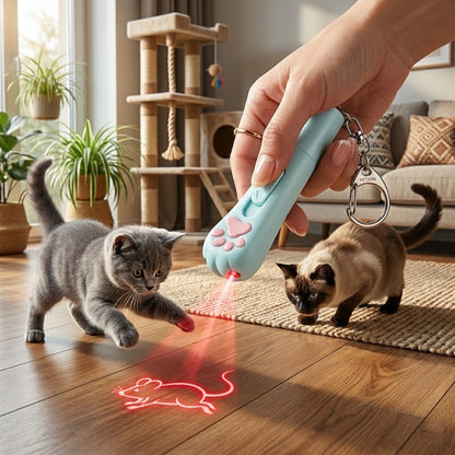 Adorable paw-shaped rechargeable laser cat pointer