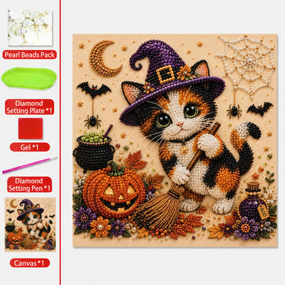 🔥Last Day 49% OFF - 🐈‍⬛🎃DIY Halloween Cat Pearl Bead Painting Kit(📦Buy 2 Get Free Shipping)