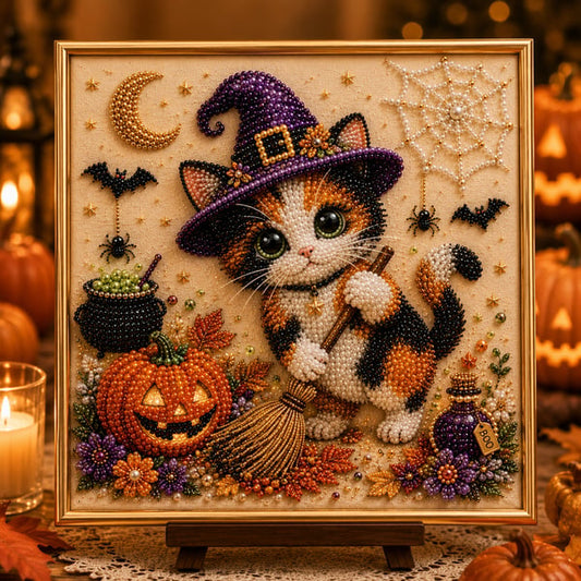 🔥Last Day 49% OFF - 🐈‍⬛🎃DIY Halloween Cat Pearl Bead Painting Kit(📦Buy 2 Get Free Shipping)