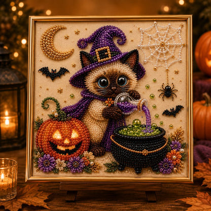 🔥Last Day 49% OFF - 🐈‍⬛🎃DIY Halloween Cat Pearl Bead Painting Kit(📦Buy 2 Get Free Shipping)