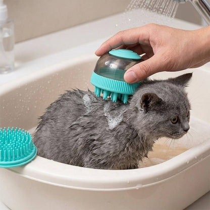 2-in-1 Pet Bath &amp; Massage Brush