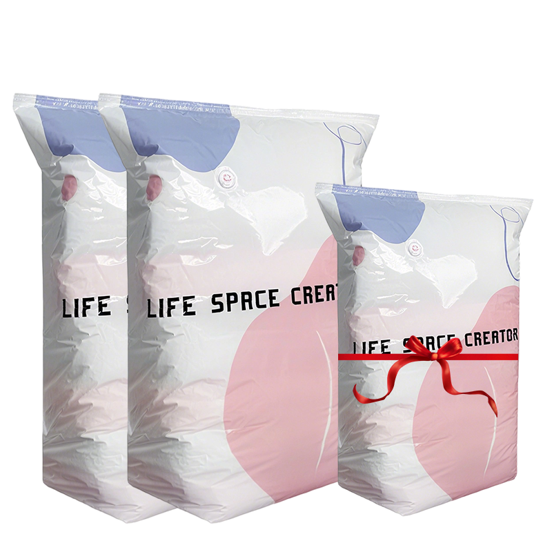 Thickened Stereoscopic No-Pump Vacuum Compression Bag