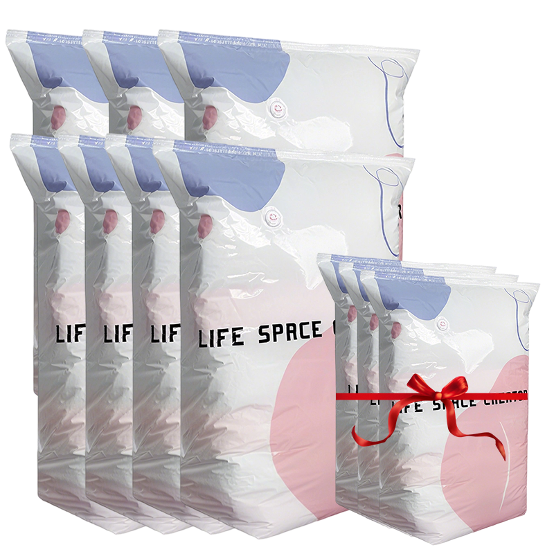 Thickened Stereoscopic No-Pump Vacuum Compression Bag